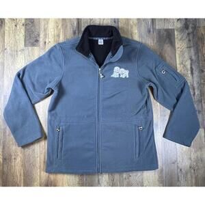Danbury Mint Fleece Jacket Embroidered Stitched Bichon Frise Dogs Medium 2 sided